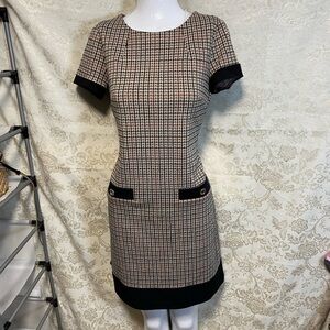 Tommy Hilfiger Black and Tan High Low Dress